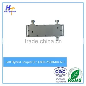 Hybrid Combiner 2:1, 3dB Hybrid Coupler 2 in 1 Out 800-2500MHz N-Female thumbnail-1