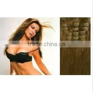 Pretty Peruvian Clip in Hair Extensions Thick Remy Clip in Hair Extension Virgin Brazilian Clip in Remy Hair Extensions 7 Piece thumbnail-1