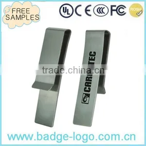 Etching Logo Top Quality Stainless Steel Money Clip thumbnail-5