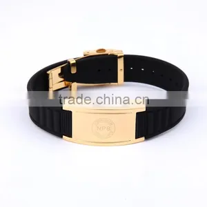 Noproblem P035G Germanium Luxury Paracord Casual Elastic Health Negative Ion Cuff Bracelet thumbnail-4