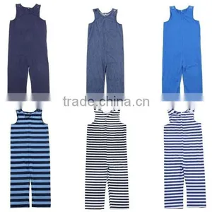 Wholesale 100% Cotton Toddler Clothes Boy Girl Striped Pants Romper Boutique Summer Infant Wear Kids Bodysuit Cotton Baby Romper thumbnail-1