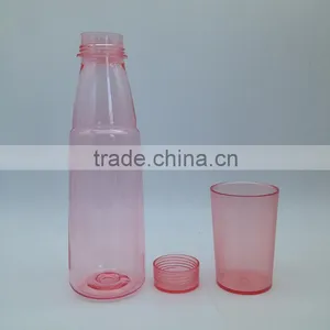 600ml Water Bottle With Two Cups on Top Manufacturer thumbnail-2