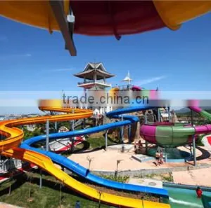 2016 Hot Selling Skin Raft Spiral Slide Water Park Fiberglass Water Slide thumbnail-2