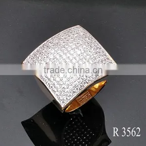925 Silver Fashion Man Ring AAA Clear Zircon Ring With Factory Price thumbnail-3