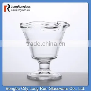LongRun Stemware Clear Footed Dessert Dish Ice Decorate Ice Cream Cups ,transparent ,made in China ,set of Six thumbnail-1
