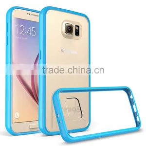 Soft Case Tough Slim Hybird TPU Frame+Acrylic Back Cover for Samsung Galaxy S7 S7edge IPhone6 6s 6Plus 6sPlus Clear Soft Case thumbnail-2