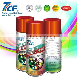 High Quality Shenzhen Rainbow Fine Chemical Brand 7CF Multi-purpose 400ml Acrylic Colorful Rubber Paint thumbnail-2