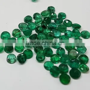 Natural Loose Dark Green Brazil Emerald Round Transparent 3.4-3.6mm thumbnail-3