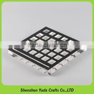 Acrylic Block Holder Polished and Machined CNC Router Acrylic With Milling Holes thumbnail-1