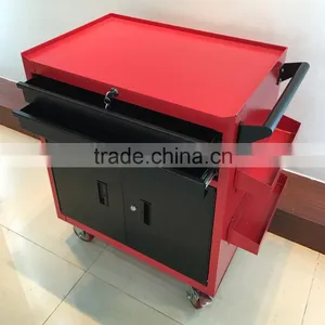 2 Drawer With Cabinet Tools Service Trolly Cart thumbnail-1