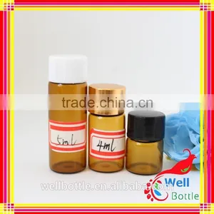Brown Glass Chemical Bottles for Chemical Glass With Stopper Free Sample Glass Vial thumbnail-6