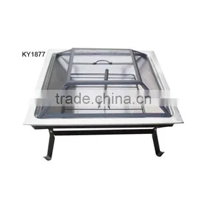 30" Garden Treasure Outdoor Square Fire Pit thumbnail-1