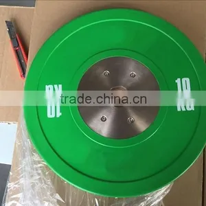 10KG Green Colour Competition Weightlifting Bumper Plates thumbnail-1