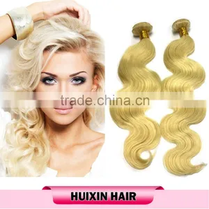 New Arrival High Quality Brazilian Body Wave Remy Hair Color 613 Blonde Human Hair Weave thumbnail-2