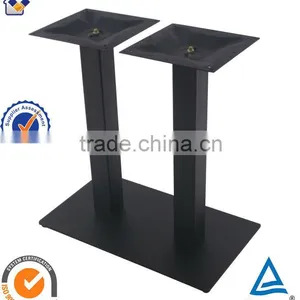 Texture Black Powder Steel Square Metal Table Legs thumbnail-2