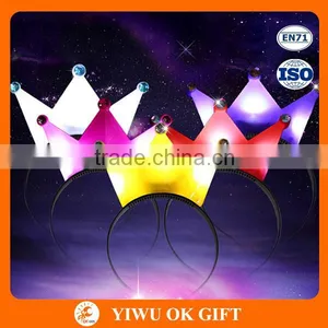 Cheap Plastic LED Light Crown Headband for Party thumbnail-1