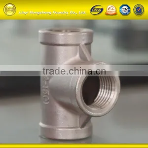 Best Quality Banded End Lost Wax Cast Stainless Steel 304/316 Pipe Fitting Tee thumbnail-1