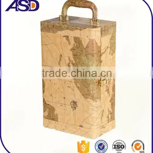 Special Customized Wine Gift Box Wholesale pu Leather Handmade Vintage Wine Carrier thumbnail-2