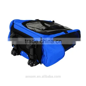 PawHut Travel Backpack w/ Trolley, Steel Wire Frame-Blue thumbnail-3