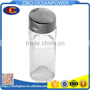 Salt and Pepper Glass Stainless 8cm thumbnail-1