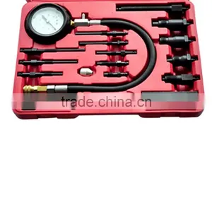 17 PIECE PRO DIESEL ENGINE CYLINDER COMPRESSION TEST TESTER KIT & GAUGE thumbnail-3