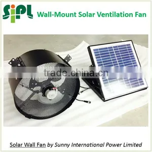 SUNNY FAN SN2015011 14 Inch 20 Watt Wall Mounted Solar Heat Exhaust Fan Air Extractor Ventilation Fan Blower thumbnail-4