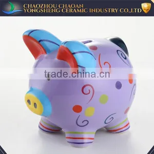 Wholesale Hand Paint Ceramic Money Box in Pig Shape thumbnail-5