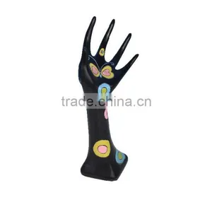 Fashion Colorful Modeling Fiberglass Hand Mannequin for Jewelry Display thumbnail-1