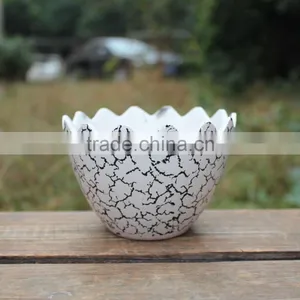 New Design Printing Crack Eggshell Shape Colorful Ceramic Planter thumbnail-6