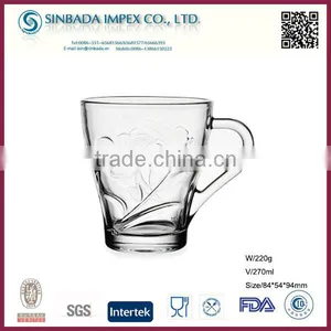 SGS Level KTZB21-2, New Design Wholesale Bulk Clear Glass Coffee Mug thumbnail-1