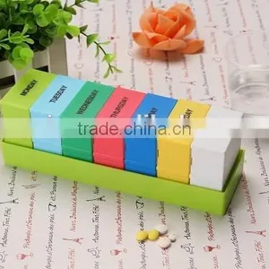 7 Days Pill Box Pill Organizer Children Safe Colourful Pill Holder thumbnail-1