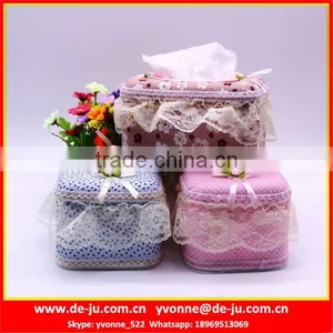 Promotion Tissue Box With Lace Cloth thumbnail-1