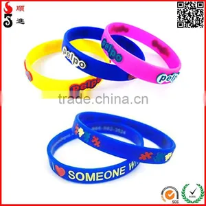 Printed Silicone Wristband With Color Filled for Promotional Gift thumbnail-1
