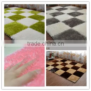 30x30cm DIY Size Color Fluffy Anti-skid Rug Dining Room Carpet Bedroom Floor Mat thumbnail-1
