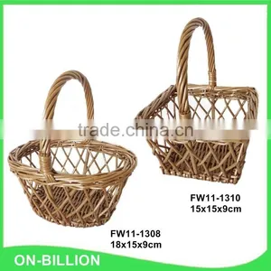 Handmade Decoration New Lovely Small Easter Wicker Basket thumbnail-2