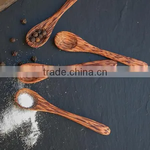 Natural Coconut Wood Spoon, Coco Wood Ladle, Coco Wood Condiment Spoon thumbnail-2