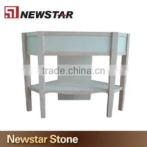 White Vanity Base Solid Wood Vanity Bathroom thumbnail-1