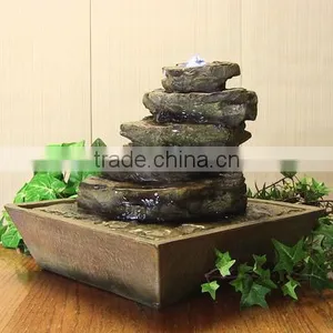 Cascading Rocks Tabletop Fountain With LED Lights thumbnail-1