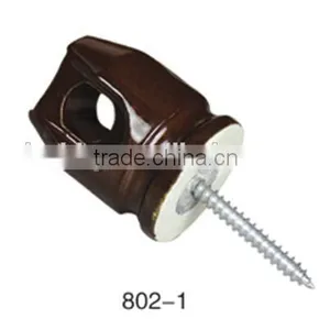 802-2 Brown Glazed Porcelain Wiring Insulator thumbnail-5