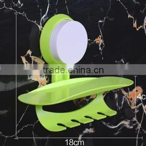 Vacuum Suction Cup Bathroom Plastic Toothpaste and Toothbrush Holder thumbnail-2