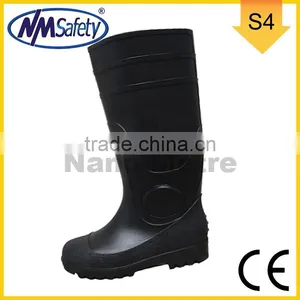 NMSAFETY Black Safety Rain Boots/high Cut Pvc Rain Boots/cheap Pvc Garden Rain Boots thumbnail-1