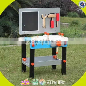 2017 Wholesale Kids Wooden Tool Table New Design Baby Wooden Tool Table Cheap Children Wooden Tool Table W03D070 thumbnail-4
