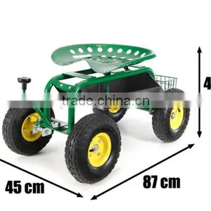 Rolling Garden Work Seat (Steerable With Pad) thumbnail-5