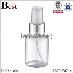 Cosmetic Package 50ml Plastic Spray Bottle Clear Round 50ml Plastic Spray Bottle Plastic Bottles thumbnail-1