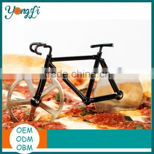 2016 New Pizza Gadgets Tools Bike Cutter Bicycle Stainless Steel Pizza Cutter Wheel thumbnail-1
