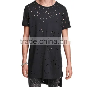 T-shirt With a Hole Pattern Printing Polyester Apparel Custom t Shirts Custom Casual Half Sleeves thumbnail-4