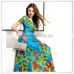 Customize Personalized Design Top Quality Digital Printed Fashion Dress thumbnail-1