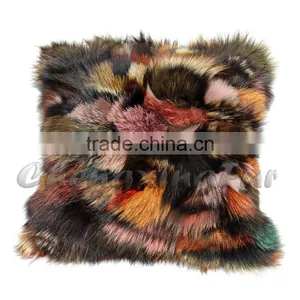 CX-D-107D Best Design Elephant Pillow Covers Real Fox Fur Decorative Sofa Cushion Cover Wholesale 2016 thumbnail-2