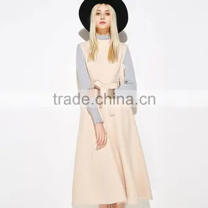 Guangzhou Wholesale Good Design Best Sale Latest Fashion Black Sleeveless Elegant Women Smart Casual Dress 2017 thumbnail-1