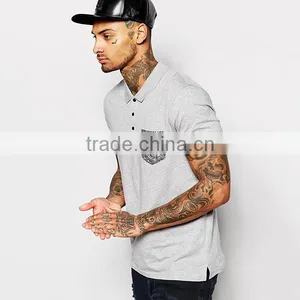 Custom Logo T-shirt Printed Pocket Polo T-shirt Wholesale PS0113A thumbnail-1